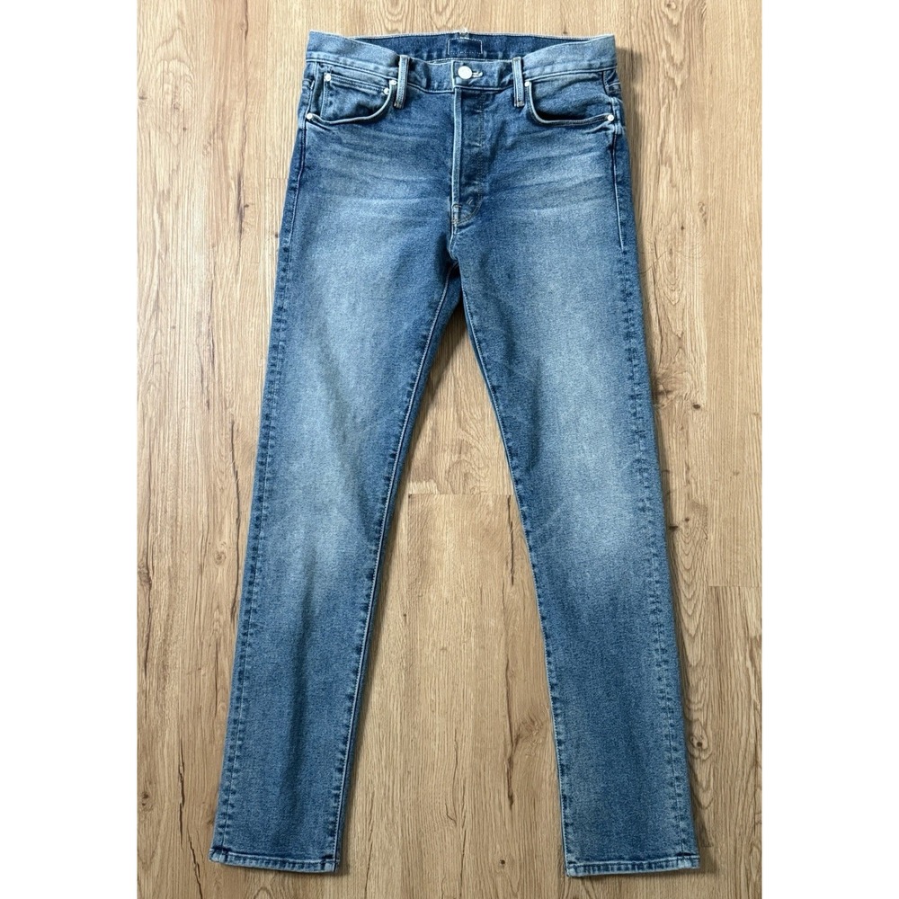 MOTHER Straight Leg Jeans in Light Blue Wash